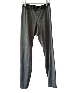 REI  Midweight Base Layer Bottoms Gray Stripe Made in USA Thermal Women's S